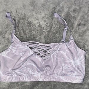 Fabletics Lavender Floral Bra